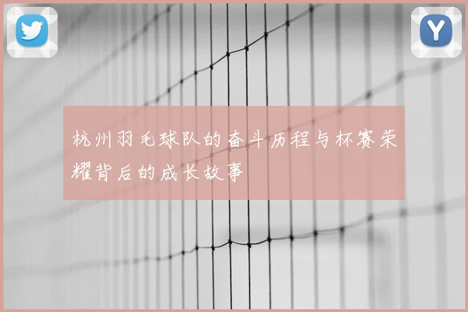 杭州羽毛球队的奋斗历程与杯赛荣耀背后的成长故事